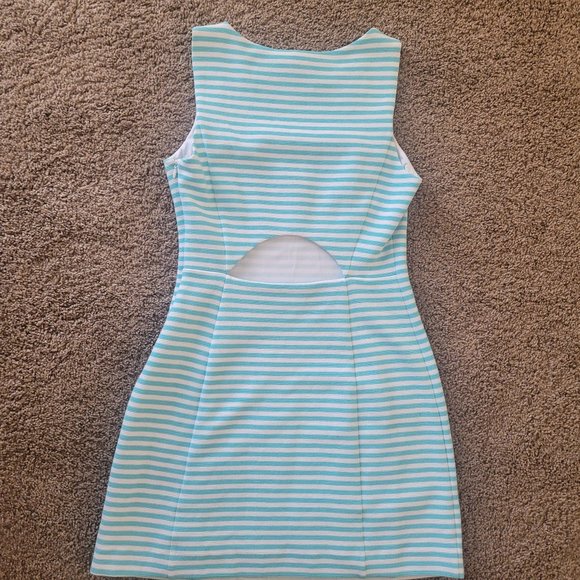 Lilly Pulitzer Whiting Shift Dress Shorely Blue Ottoman Stripe - Size M - Picture 5 of 6
